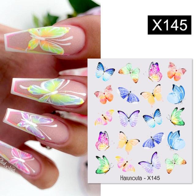 Spring Simple Green Theme Water Decal Sticker Flower Leaf Tree Summer Slider For Manicuring Nail Art Watermarks Art Decoration Manicure Tools Nail Watermark Decals iridescent Decoration Nail Self-Adhesive Decals Nail Stickers Water Transfer Fresh Nail