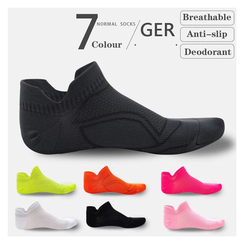 Professional Thin Anti-slip Breathable No Sweat Sports Marathon Basketball Yoga Running Socks For Athletic Men AND Women