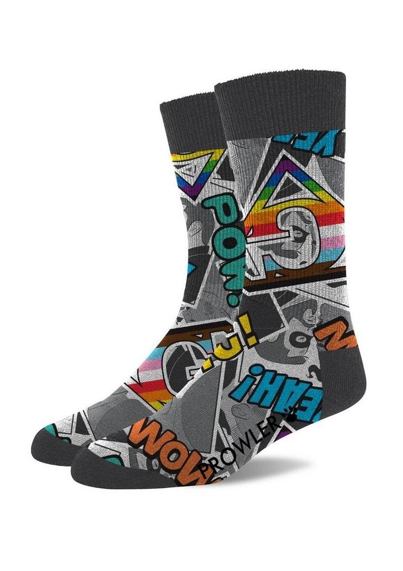 Prowler Comic Book Crew Socks