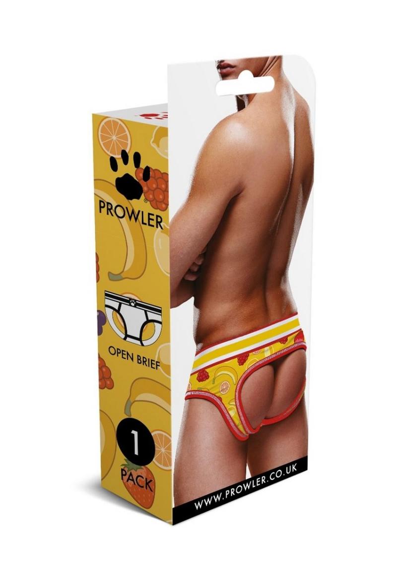 Prowler Fruits Men’s Open Brief Underwear Yellow Playful Comfort