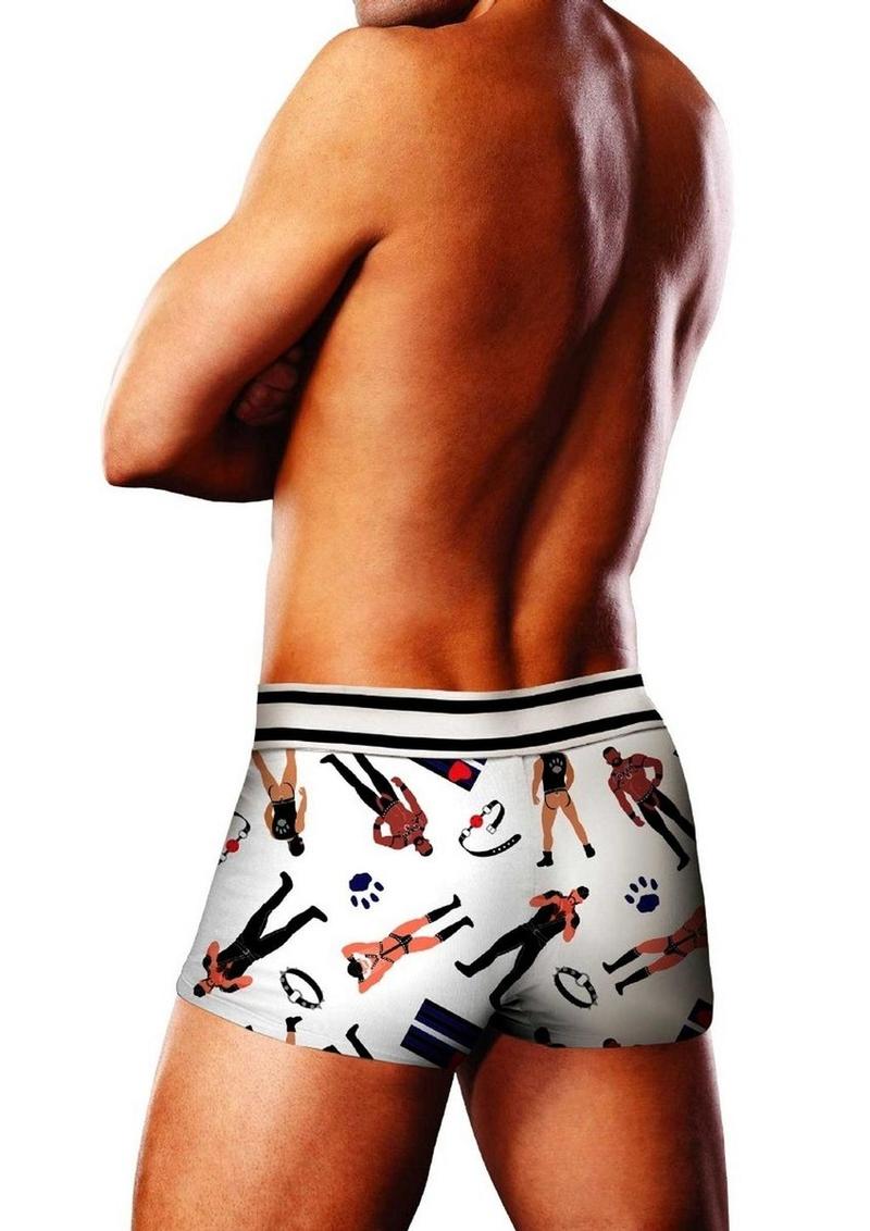 Prowler Leather Pride Men’s Trunk Underwear White Black