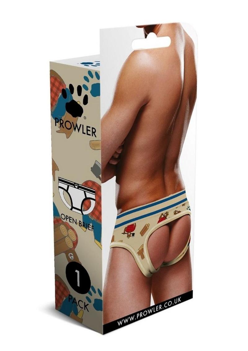 Prowler Lumberbear Men’s Open Brief Underwear Brown Blue