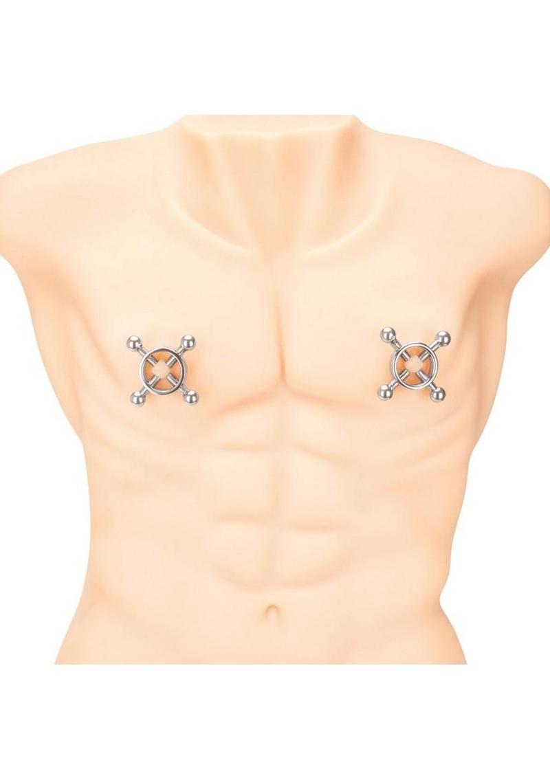 Prowler Red 4-Way Screw Nipple Clamps