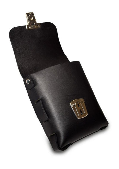 Prowler Red Leather Buckle Pouch Black Leather Storage Bag