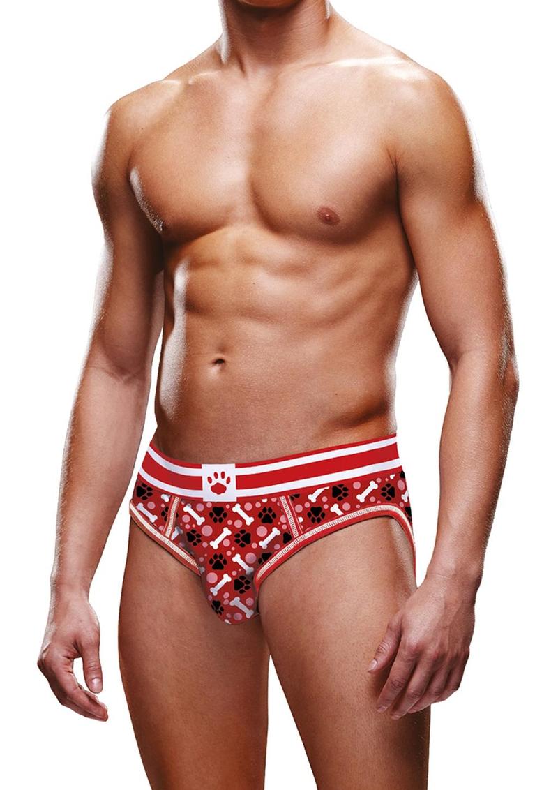 Prowler Red Paw Open Brief Men’s Underwear Paw Print Waistband