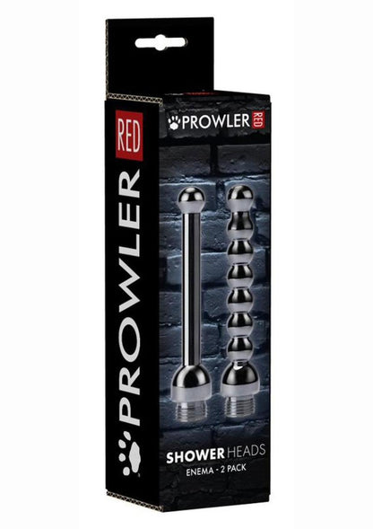Prowler Red Stainless Steel Enema Shower Heads 2 Pack