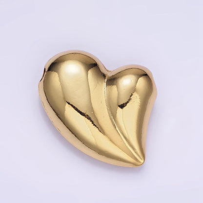 OS Puffy 14K Gold Filled Heart Charm Balloon Pendant | B877