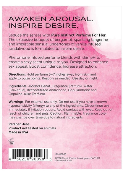 Pure Instinct Pheromone Infused Perfume for Her