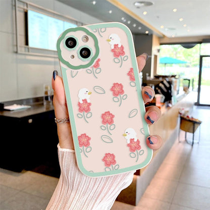 Purple Flower Phone Case For iPhone 11 Case iPhone 13 14 Pro Max iPhone 12 Phone Case iPhone11 iPhone14 Soft Back Cover Cute Pattern Soft iPhone Fashion Comfortable Grip Design &amp; Aesthetic Floral Pattern iphone Case