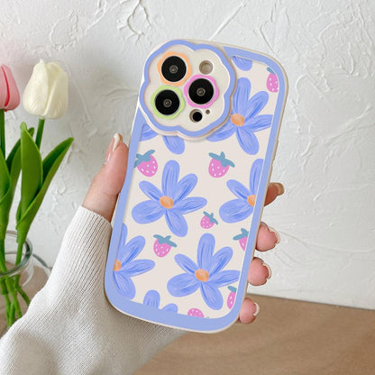 Purple Flower Phone Case For iPhone 11 Case iPhone 13 14 Pro Max iPhone 12 Phone Case iPhone11 iPhone14 Soft Back Cover Cute Pattern Soft iPhone Fashion Comfortable Grip Design &amp; Aesthetic Floral Pattern iphone Case