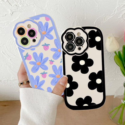 Purple Flower Phone Case For iPhone 11 Case iPhone 13 14 Pro Max iPhone 12 Phone Case iPhone11 iPhone14 Soft Back Cover Cute Pattern Soft iPhone Fashion Comfortable Grip Design &amp; Aesthetic Floral Pattern iphone Case