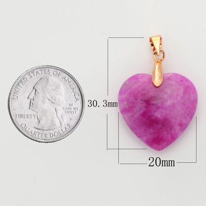 OS Purple Heart Jade Stone For Necklace Pendant | AH335