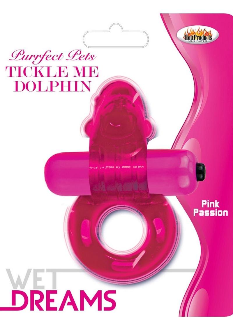 Purrfect Pets Tickle Me Dolphin Silicone Stimulator with Vibrating Bullet