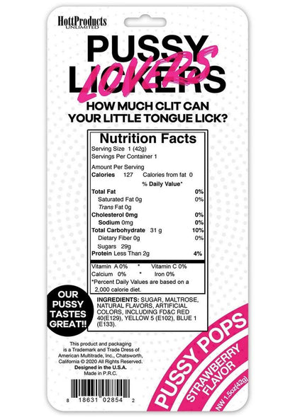 Pussy Pops Strawberry Flavor