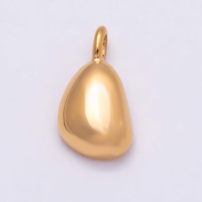 PVD Gold Stainless Steel 21mm Molten Geometric Pendant | Charms-01020