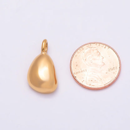 PVD Gold Stainless Steel 21mm Molten Geometric Pendant | Charms-01020