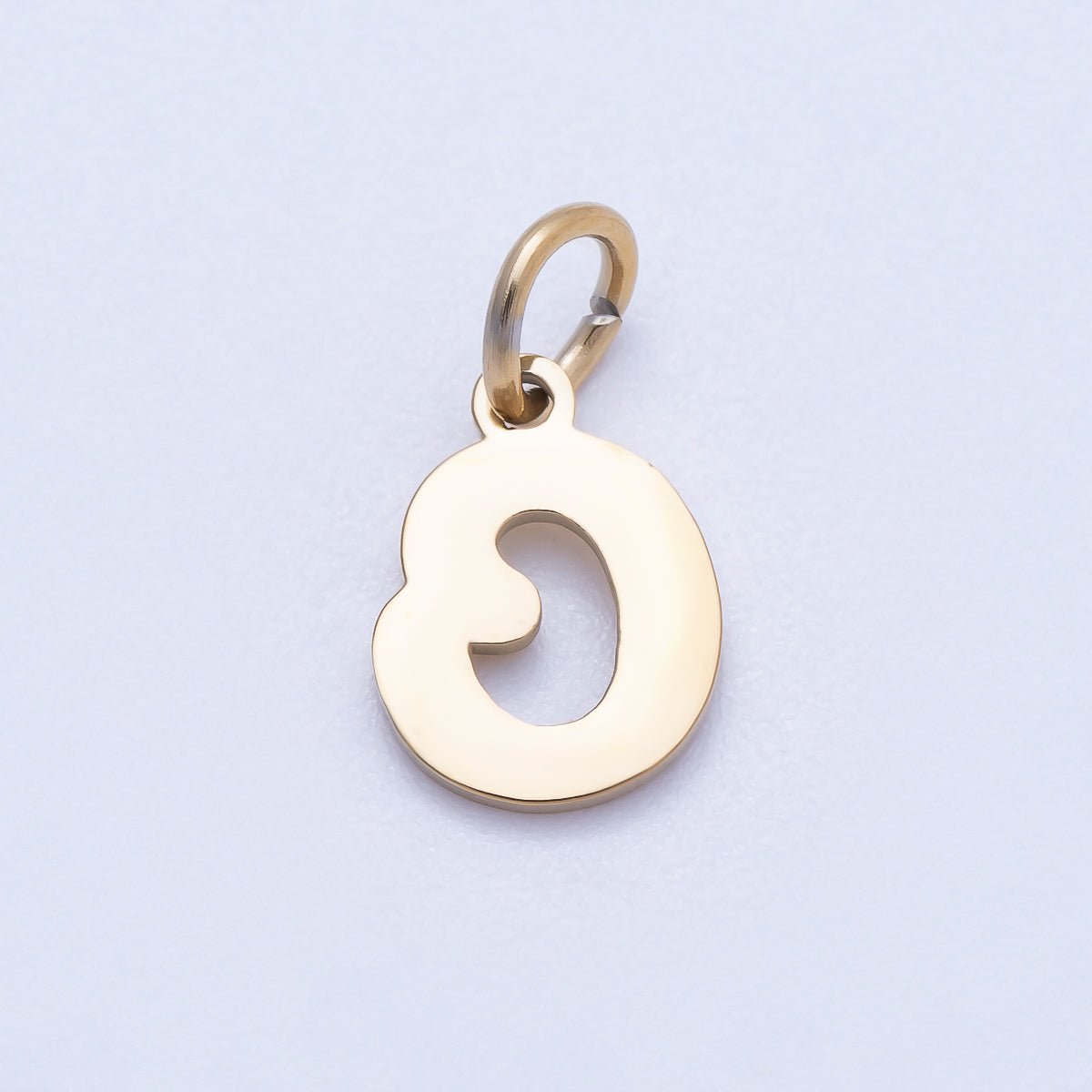 PVD Stainless Steel 10mm Plain Alphabet Letter Mini Charm A-Z | Charms-00667 ~ Charms-00692