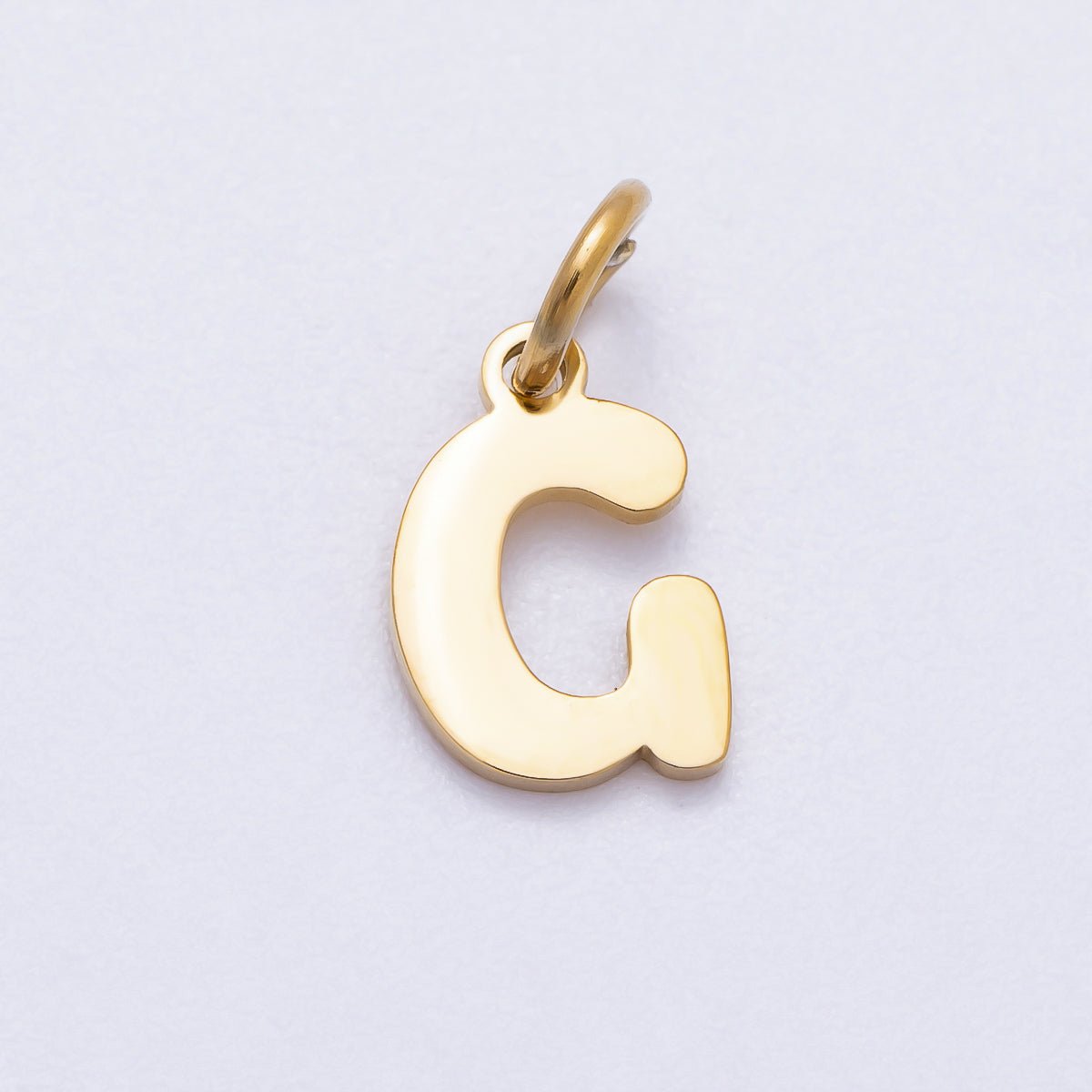 PVD Stainless Steel 10mm Plain Alphabet Letter Mini Charm A-Z | Charms-00667 ~ Charms-00692