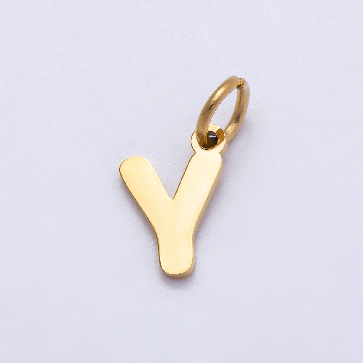 PVD Stainless Steel 10mm Plain Alphabet Letter Mini Charm A-Z | Charms-00667 ~ Charms-00692
