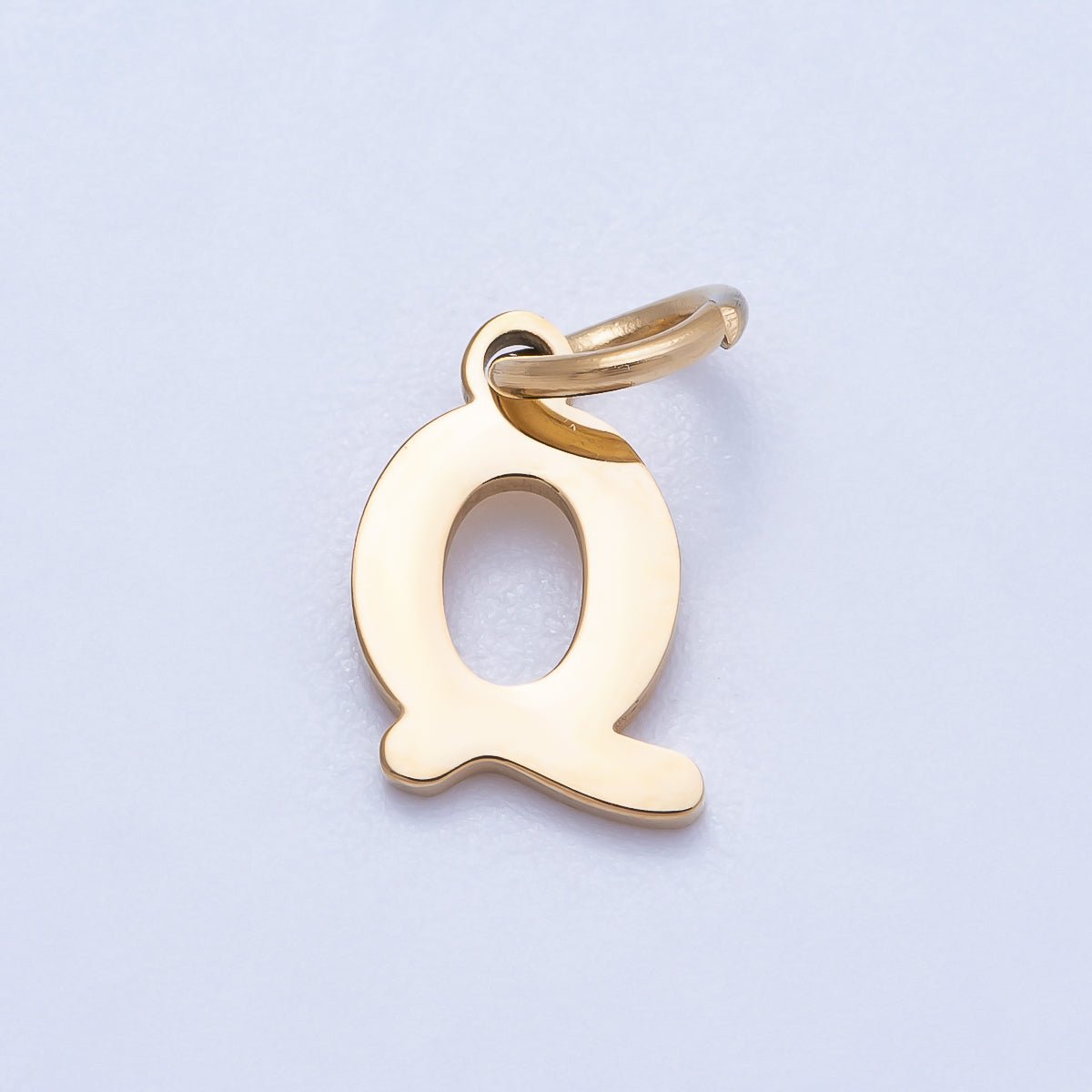 PVD Stainless Steel 10mm Plain Alphabet Letter Mini Charm A-Z | Charms-00667 ~ Charms-00692