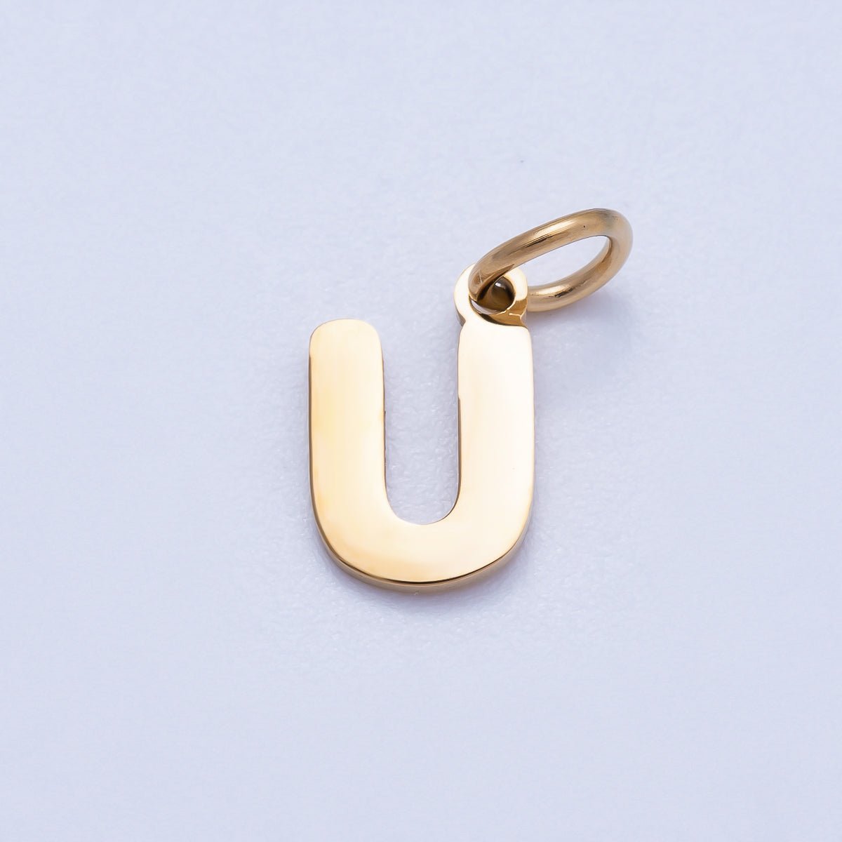 PVD Stainless Steel 10mm Plain Alphabet Letter Mini Charm A-Z | Charms-00667 ~ Charms-00692