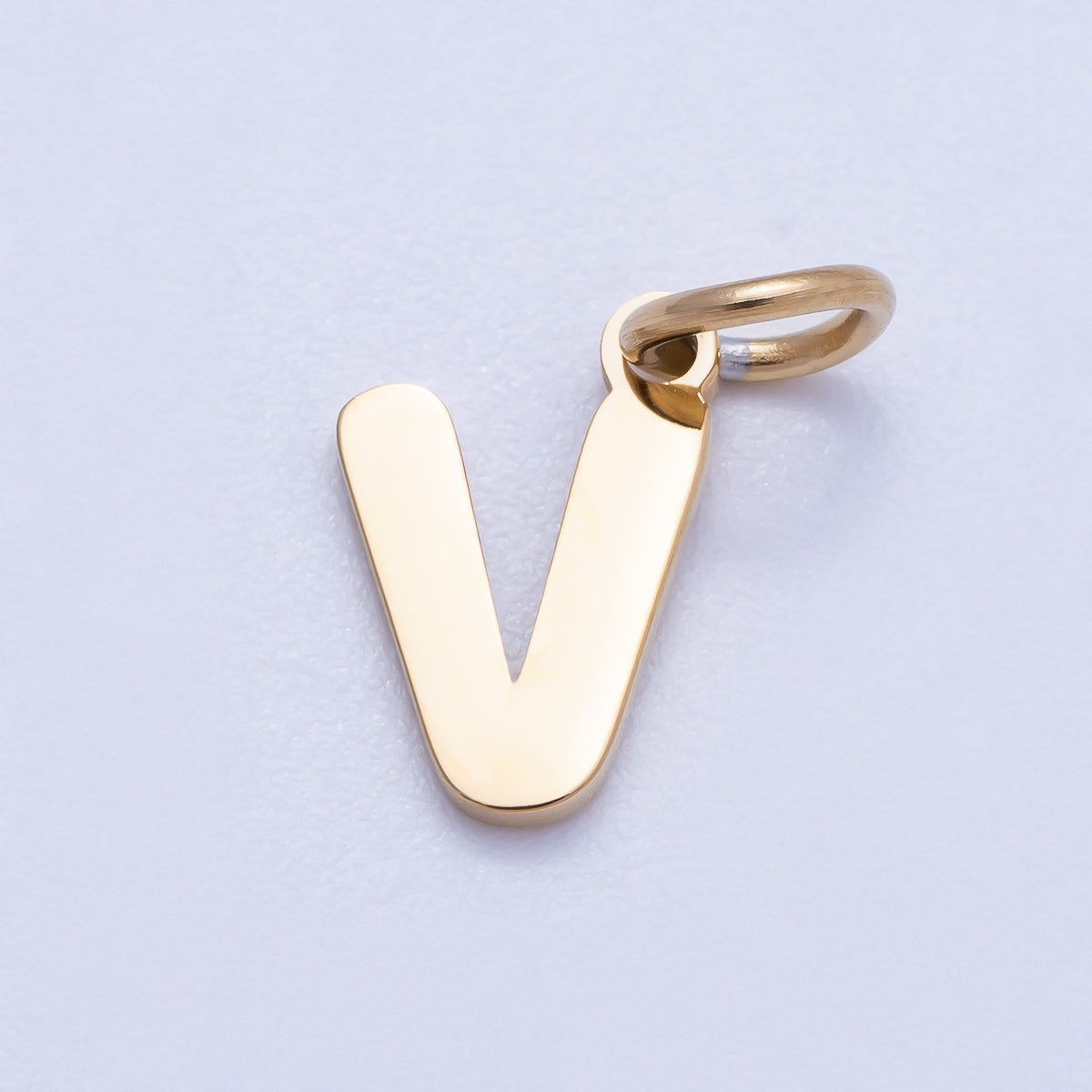 PVD Stainless Steel 10mm Plain Alphabet Letter Mini Charm A-Z | Charms-00667 ~ Charms-00692
