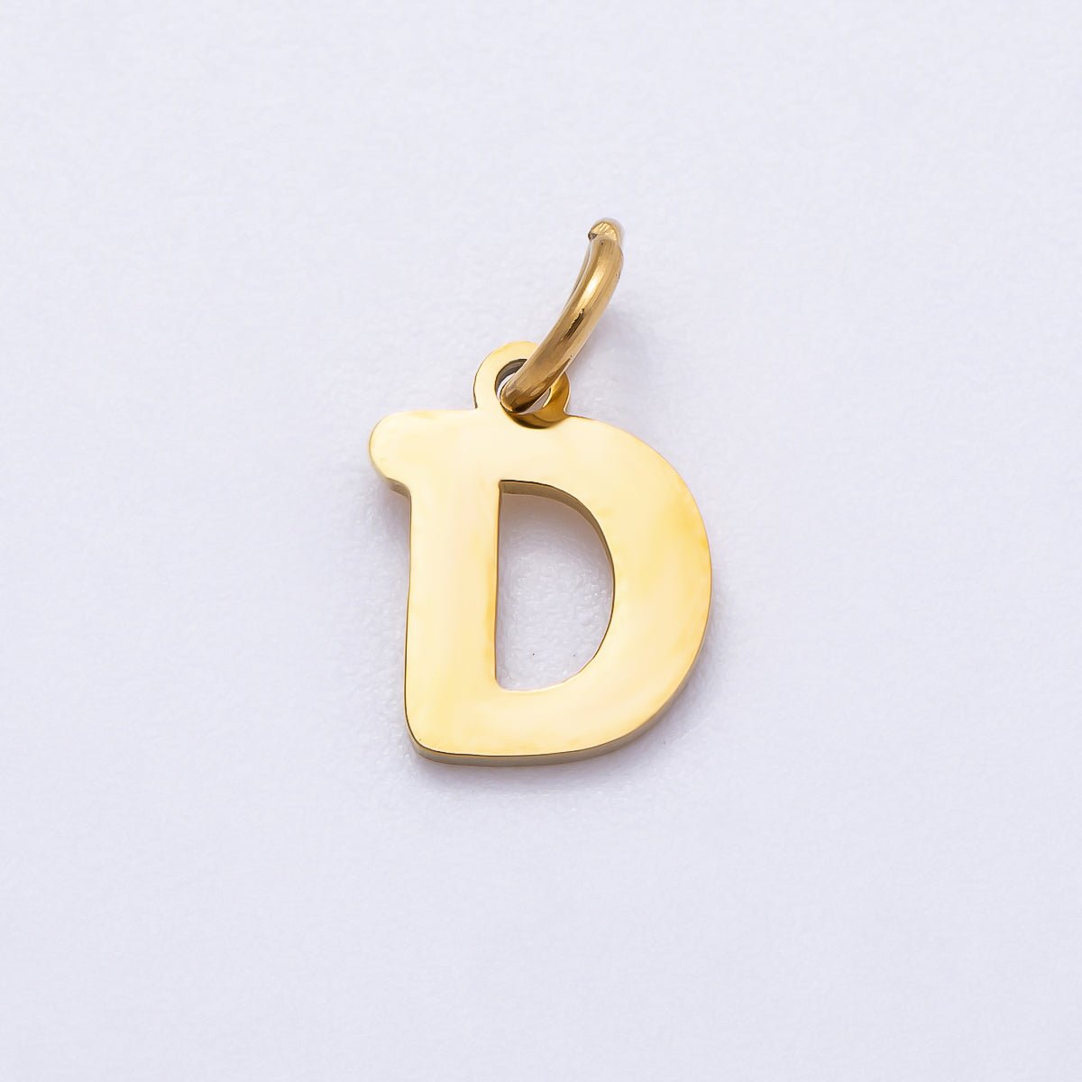 PVD Stainless Steel 10mm Plain Alphabet Letter Mini Charm A-Z | Charms-00667 ~ Charms-00692