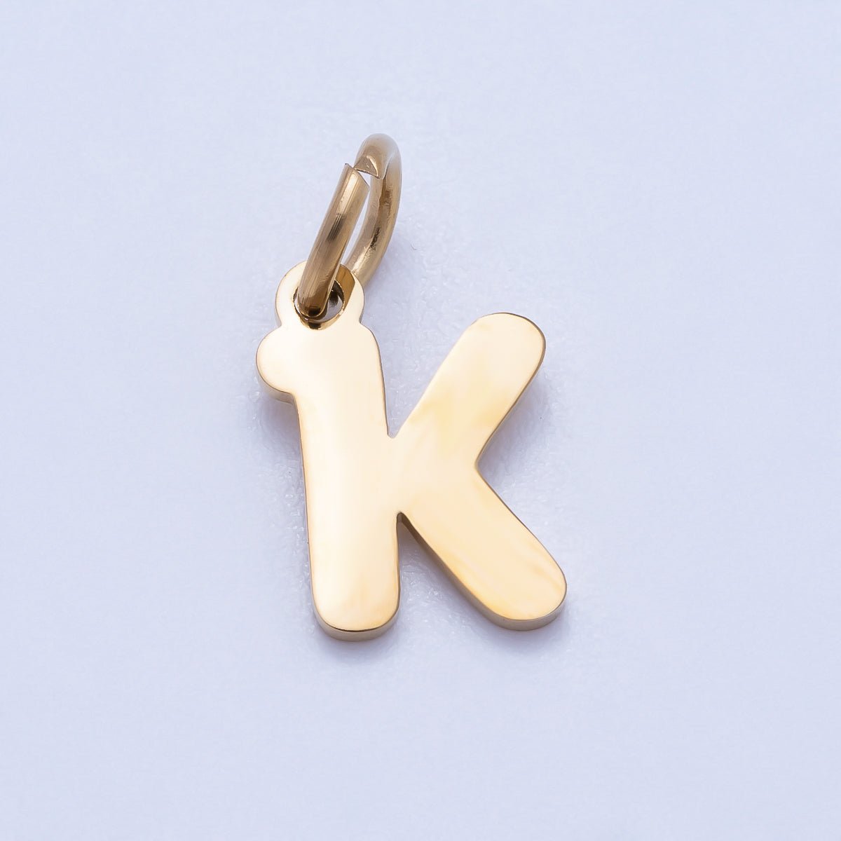 PVD Stainless Steel 10mm Plain Alphabet Letter Mini Charm A-Z | Charms-00667 ~ Charms-00692