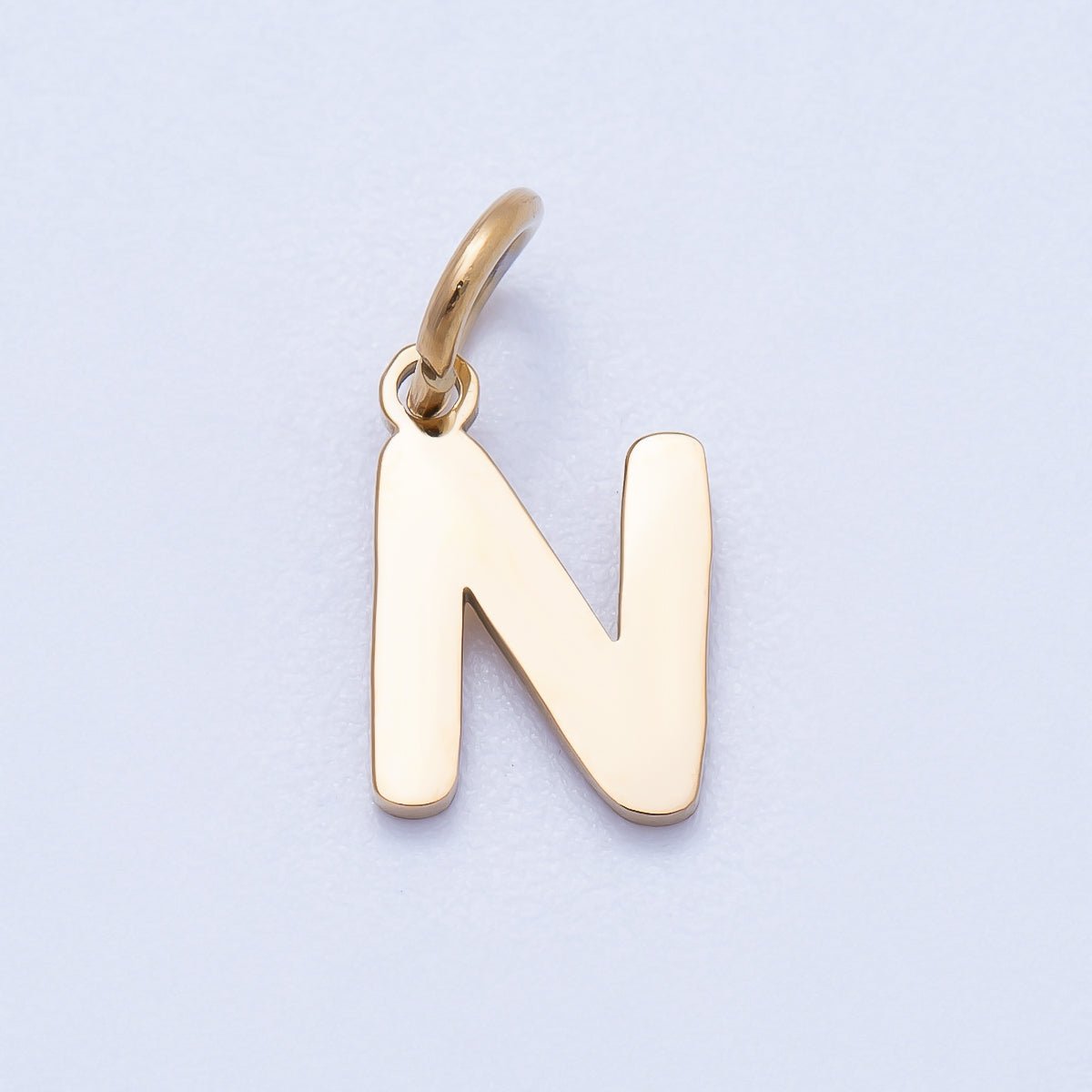 PVD Stainless Steel 10mm Plain Alphabet Letter Mini Charm A-Z | Charms-00667 ~ Charms-00692