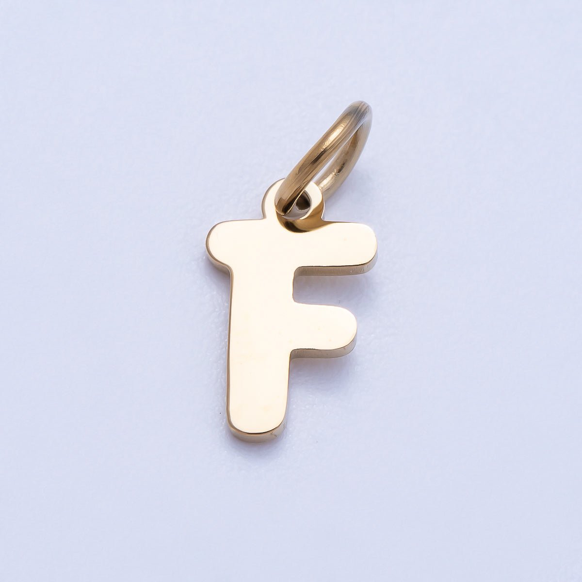 PVD Stainless Steel 10mm Plain Alphabet Letter Mini Charm A-Z | Charms-00667 ~ Charms-00692