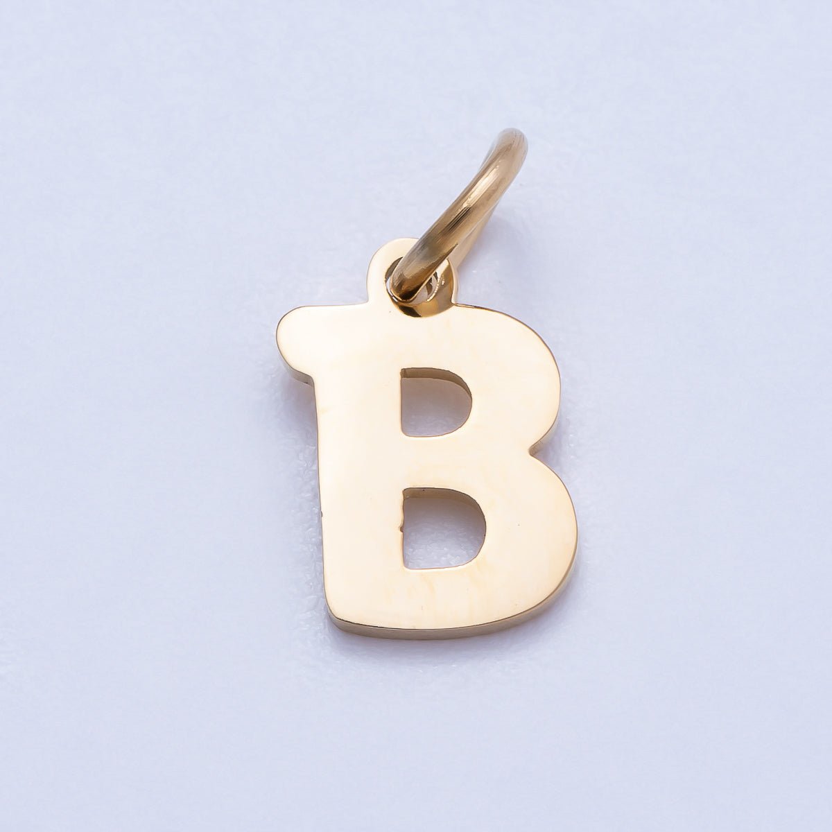 PVD Stainless Steel 10mm Plain Alphabet Letter Mini Charm A-Z | Charms-00667 ~ Charms-00692