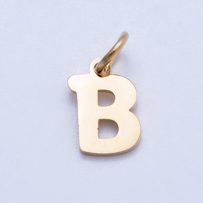 PVD Stainless Steel 10mm Plain Alphabet Letter Mini Charm A-Z | Charms-00667 ~ Charms-00692