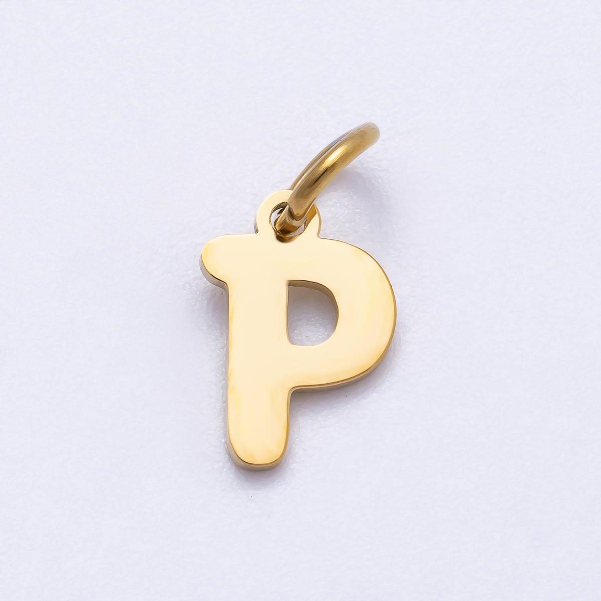 PVD Stainless Steel 10mm Plain Alphabet Letter Mini Charm A-Z | Charms-00667 ~ Charms-00692