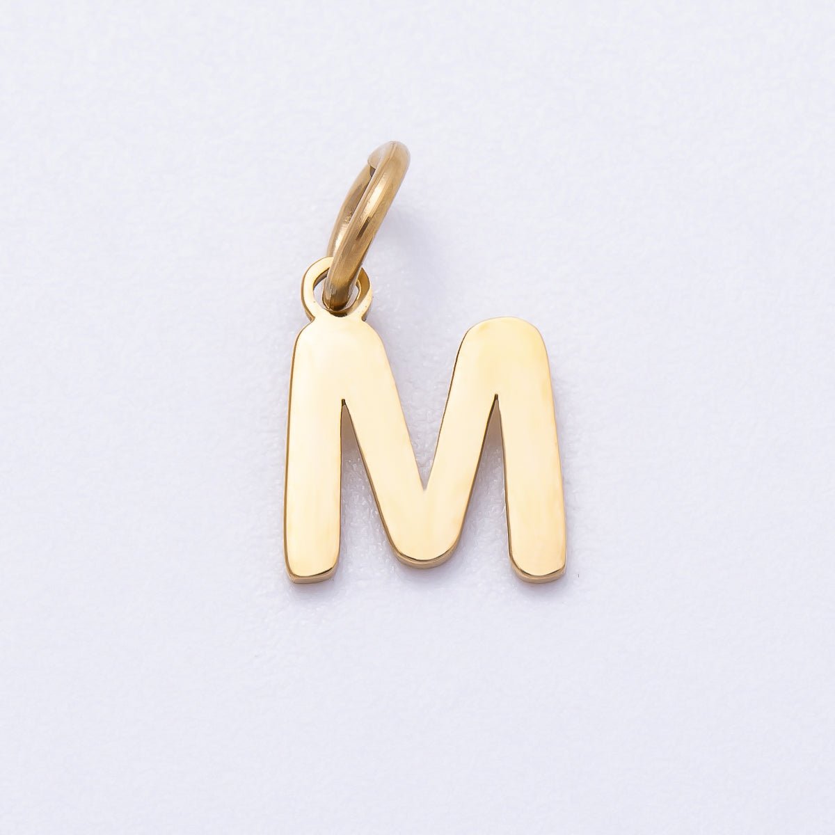 PVD Stainless Steel 10mm Plain Alphabet Letter Mini Charm A-Z | Charms-00667 ~ Charms-00692
