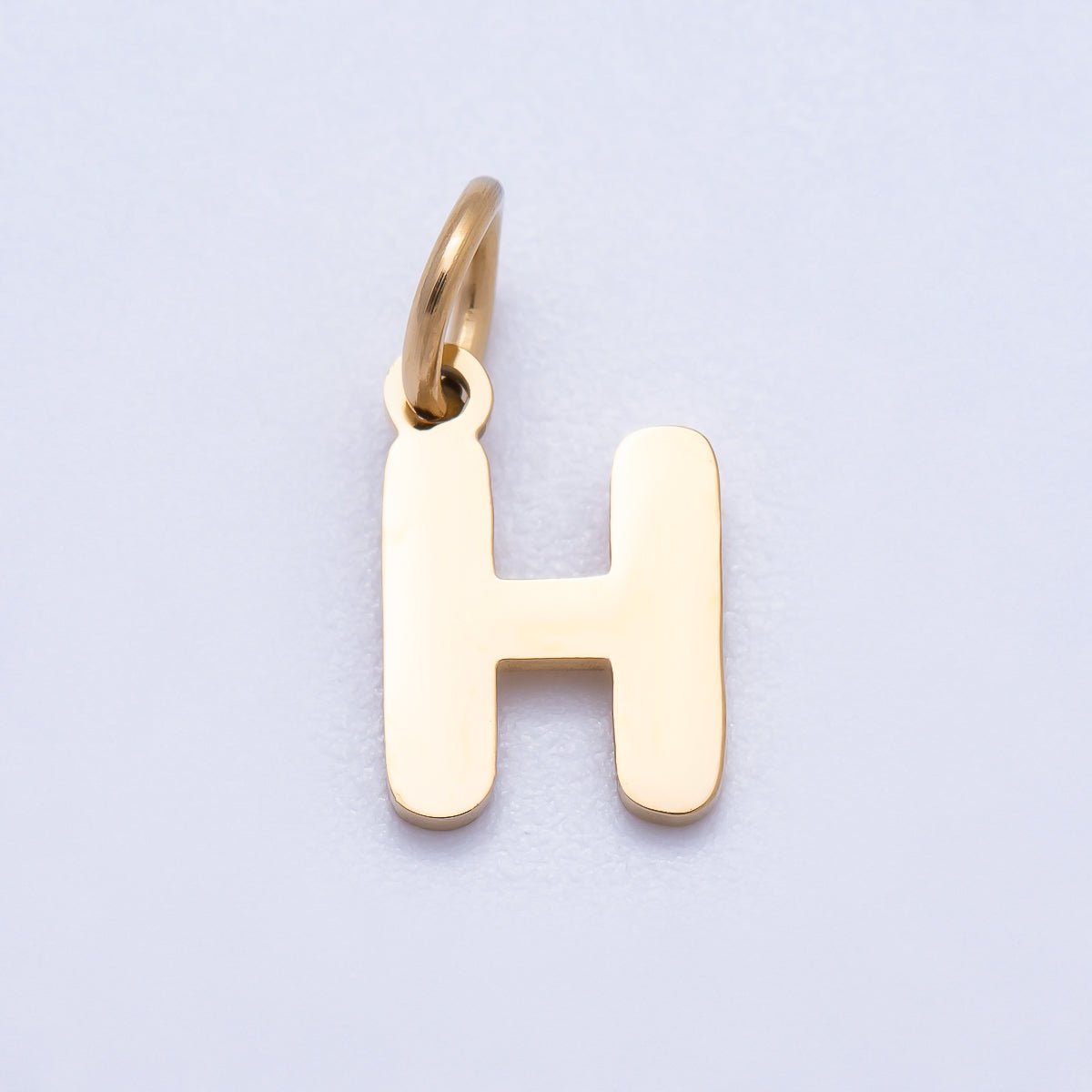 PVD Stainless Steel 10mm Plain Alphabet Letter Mini Charm A-Z | Charms-00667 ~ Charms-00692
