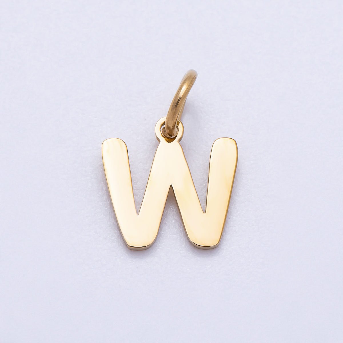 PVD Stainless Steel 10mm Plain Alphabet Letter Mini Charm A-Z | Charms-00667 ~ Charms-00692