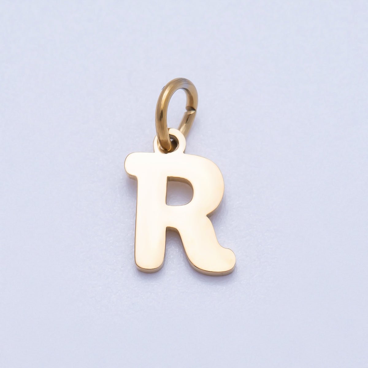 PVD Stainless Steel 10mm Plain Alphabet Letter Mini Charm A-Z | Charms-00667 ~ Charms-00692