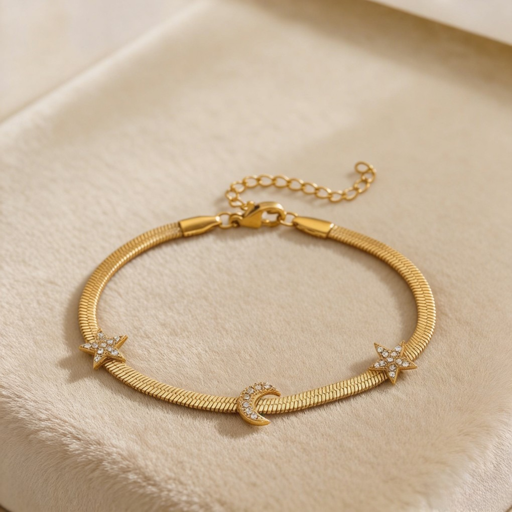 Trendy Snake Chain &amp; Blade Bracelet Set