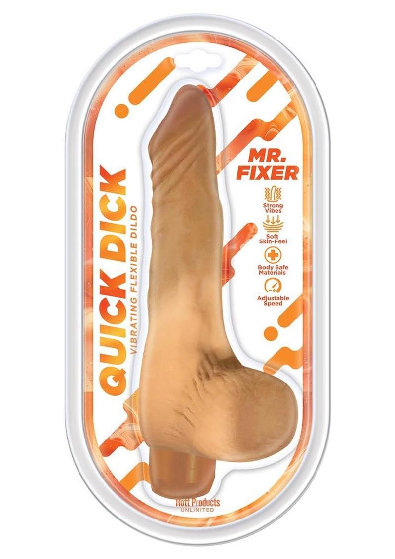 Quick Dick Mr. Fixer Vibrating Flexible Vanilla Dildo