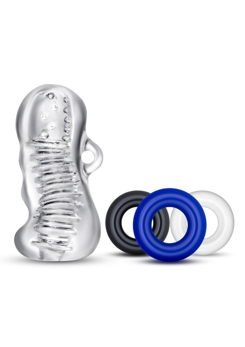 Quickie Kit Jerk Off Set Hand Stroker And Stay Hard Donut Rings