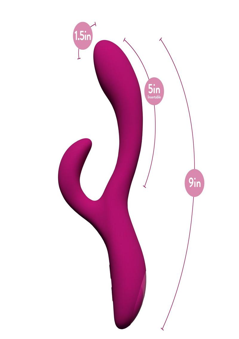 Blush Quinn Rechargeable Silicone Rabbit Vibrator