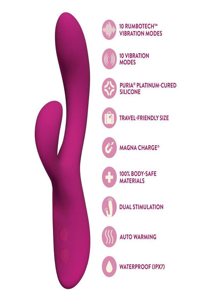 Blush Quinn Rechargeable Silicone Rabbit Vibrator
