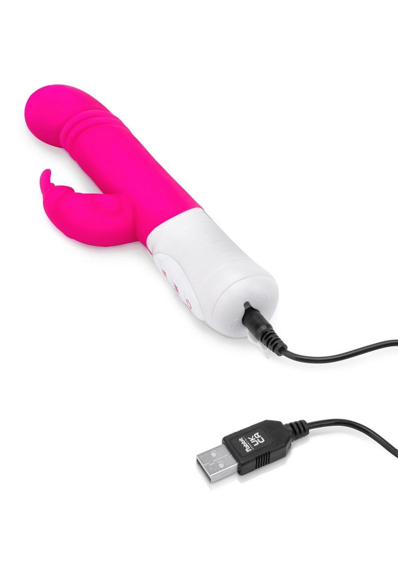 Essentials Silicone Slim Shaft Thrusting G-Spot Rabbit Vibrator
