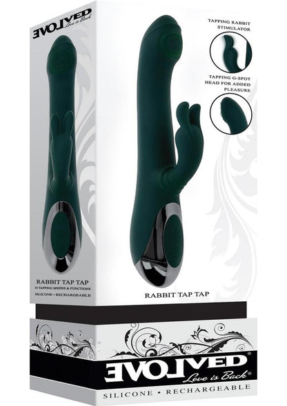 Evolved Rabbit Tap Tap Rechargeable Silicone Dual Vibrator