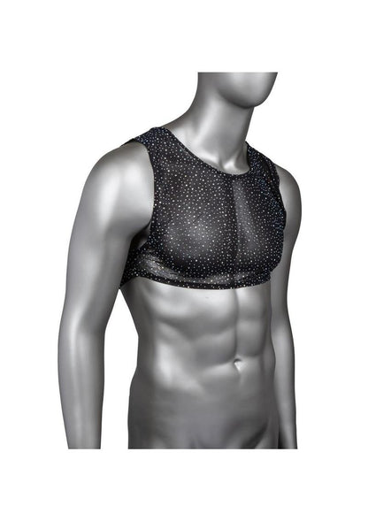 Radiance Crop Top Black With Rhinestone Accents