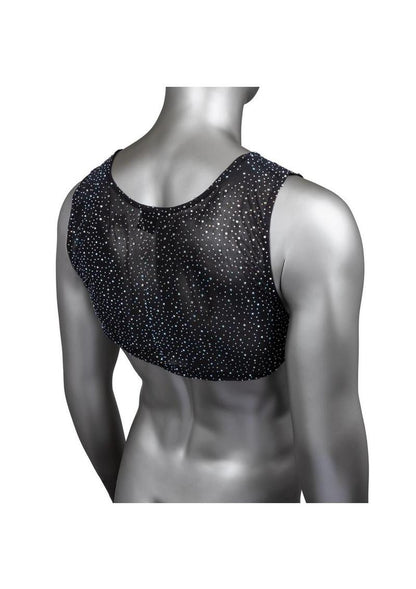 Radiance Crop Top Black With Rhinestone Accents