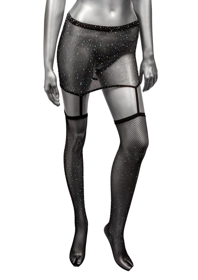 Radiance One-Piece Garter Skirt with Thigh Highs