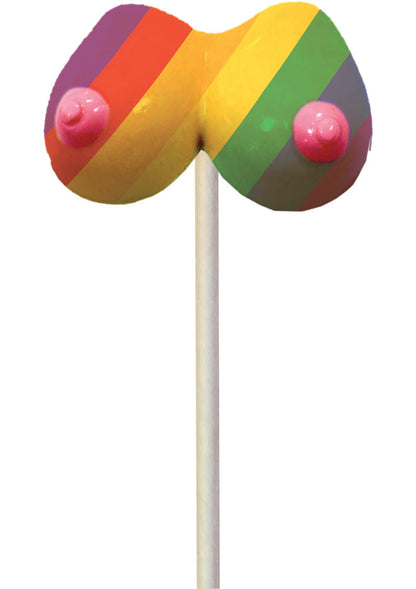 Hott Products Rainbow Boobie Pops Fruity Lollipop