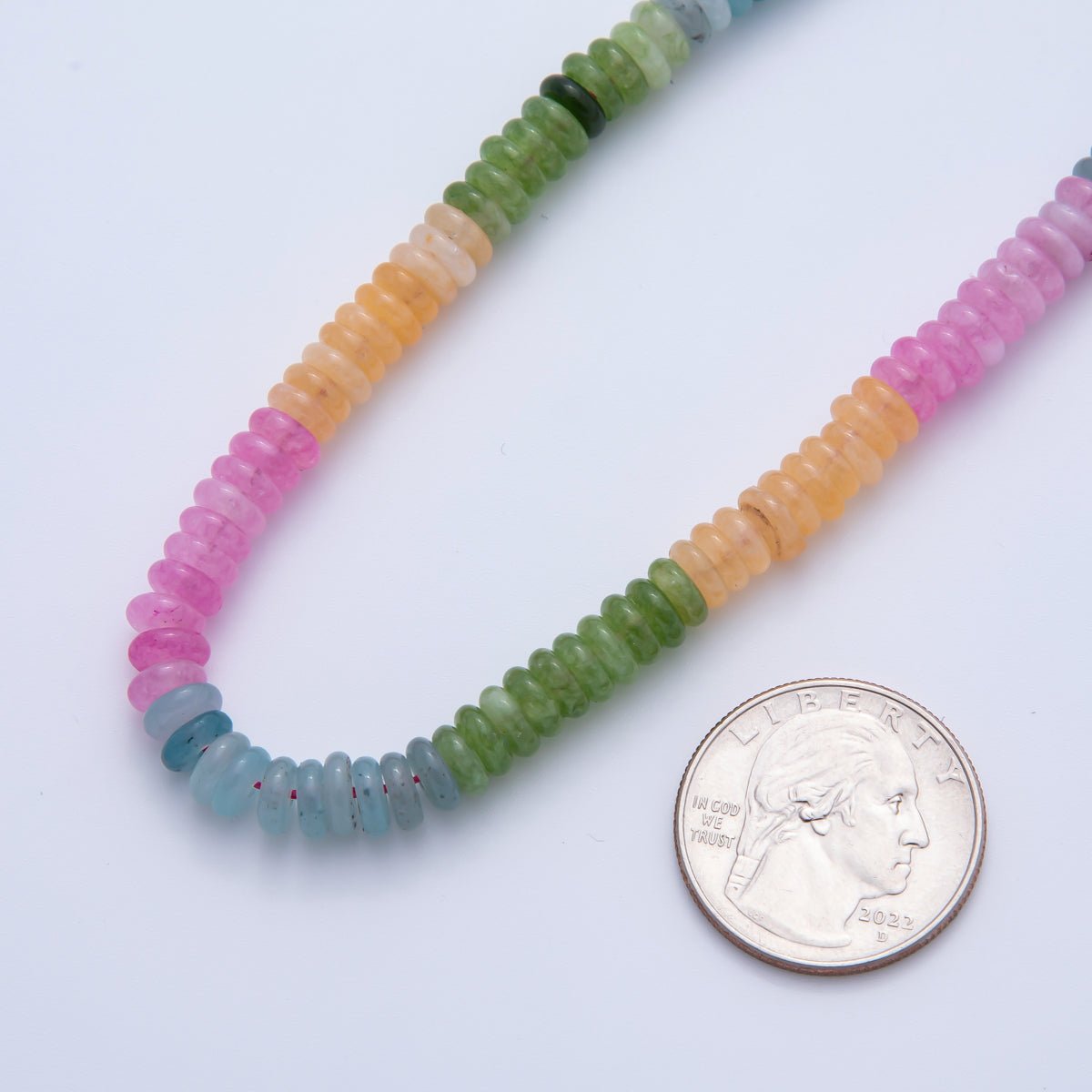 6mm x 2mm Multicolor Rainbow Thin Rondelle Natural Gemstone Bead Strand Finding | WA-A3535 WA-A3536