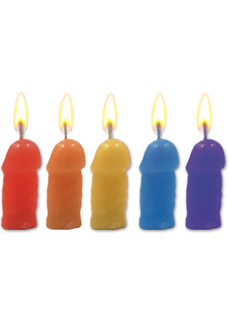 Rainbow Pecker Party Candles